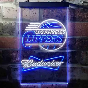 Los Angeles Clippers Budweiser Neon-Like LED Sign