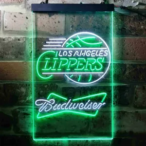 Los Angeles Clippers Budweiser Neon-Like LED Sign