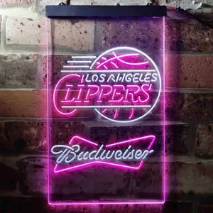 Los Angeles Clippers Budweiser Neon-Like LED Sign