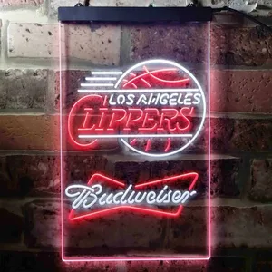 Los Angeles Clippers Budweiser Neon-Like LED Sign