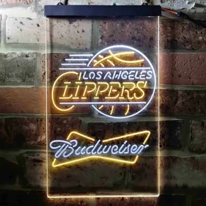 Los Angeles Clippers Budweiser Neon-Like LED Sign