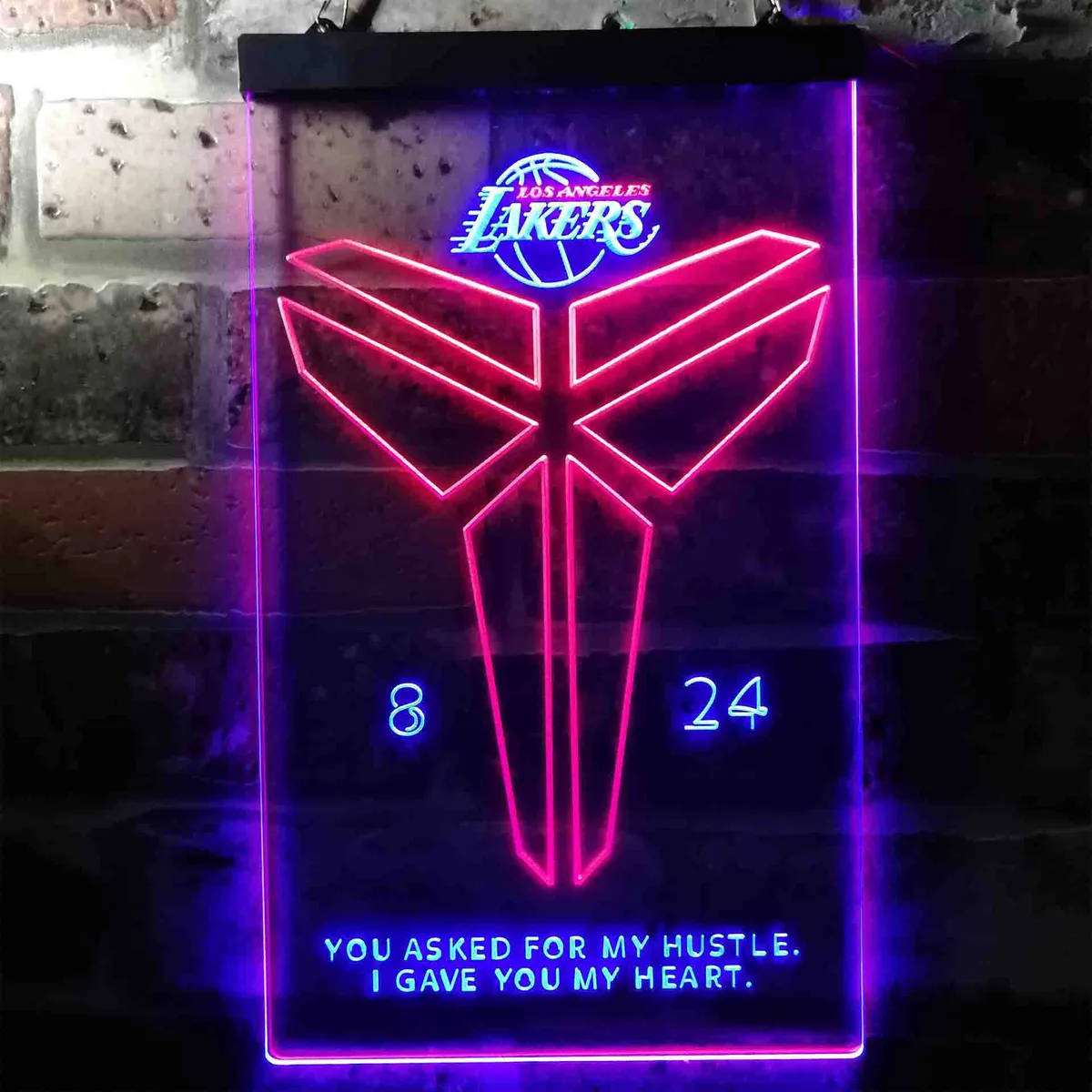 Los Angeles Lakers Kobe 8 24 Neon-Like LED Sign