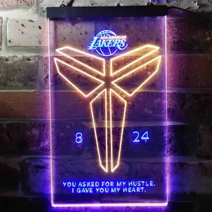 Los Angeles Lakers Kobe 8 24 Neon-Like LED Sign