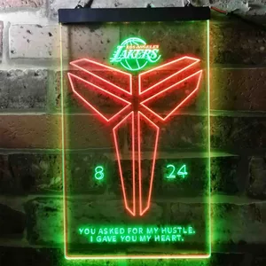 Los Angeles Lakers Kobe 8 24 Neon-Like LED Sign