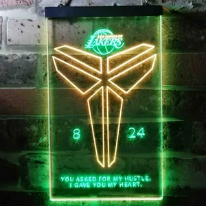 Los Angeles Lakers Kobe 8 24 Neon-Like LED Sign
