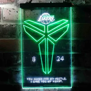 Los Angeles Lakers Kobe 8 24 Neon-Like LED Sign