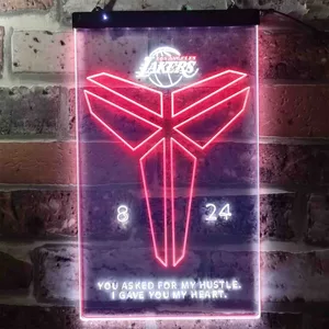 Los Angeles Lakers Kobe 8 24 Neon-Like LED Sign