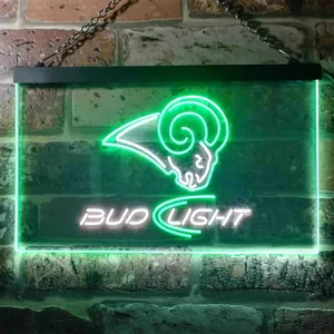 Los Angeles Rams Bud Light Neon-Like LED Sign