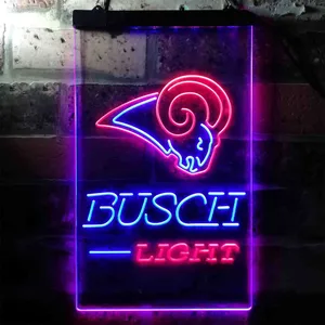 Los Angeles Rams Busch Light Neon-Like LED Sign