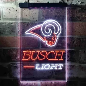 Los Angeles Rams Busch Light Neon-Like LED Sign