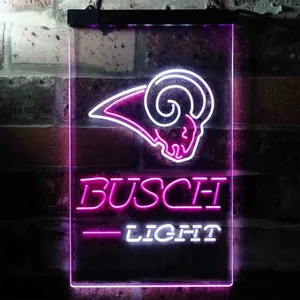 Los Angeles Rams Busch Light Neon-Like LED Sign