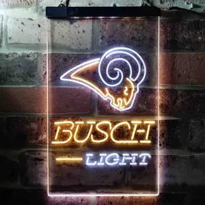 Los Angeles Rams Busch Light Neon-Like LED Sign