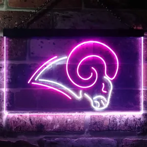 Los Angeles Rams Logo Neon-Like LED Sign - Legacy Edition