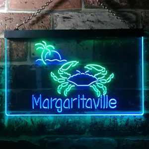 Margaritaville Crab Neon-Like LED Sign