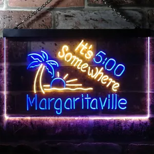 Margaritaville It's 5 Somewhere Neon-Like LED Sign