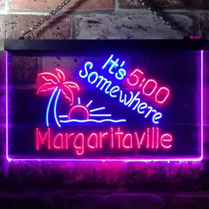 Margaritaville It's 5 Somewhere Neon-Like LED Sign