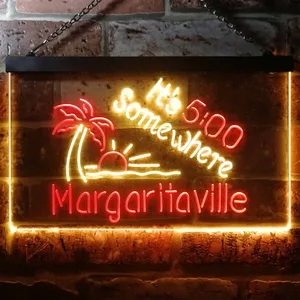 Margaritaville It's 5 Somewhere Neon-Like LED Sign