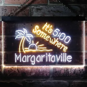 Margaritaville It's 5 Somewhere Neon-Like LED Sign