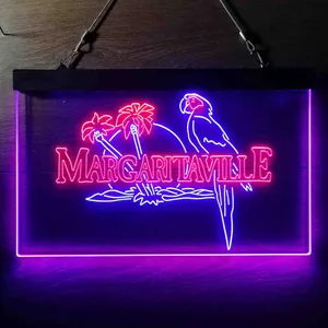 Margaritaville Palm Parrot Neon-Like LED Sign