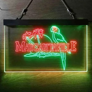Margaritaville Palm Parrot Neon-Like LED Sign