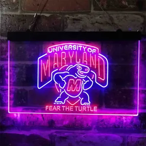 Maryland Terrapins Fear The Turtle Neon-Like LED Sign