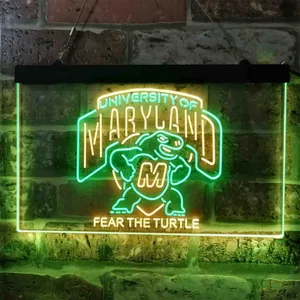 Maryland Terrapins Fear The Turtle Neon-Like LED Sign