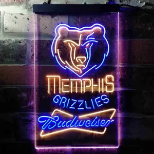 Memphis Grizzlies Budweiser Neon-Like LED Sign
