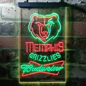 Memphis Grizzlies Budweiser Neon-Like LED Sign