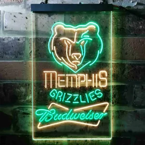 Memphis Grizzlies Budweiser Neon-Like LED Sign