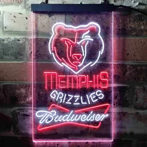 Memphis Grizzlies Budweiser Neon-Like LED Sign