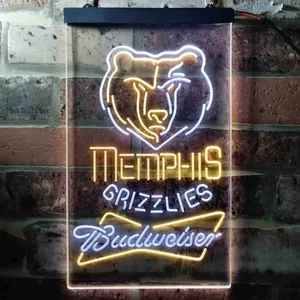 Memphis Grizzlies Budweiser Neon-Like LED Sign