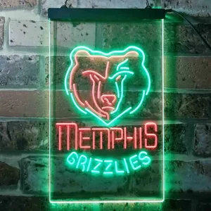 Memphis Grizzlies Logo Neon-Like LED Sign