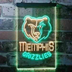 Memphis Grizzlies Logo Neon-Like LED Sign