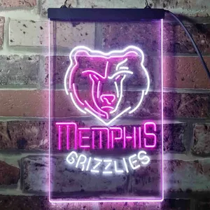 Memphis Grizzlies Logo Neon-Like LED Sign