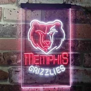 Memphis Grizzlies Logo Neon-Like LED Sign