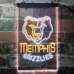 Memphis Grizzlies Logo Neon-Like LED Sign