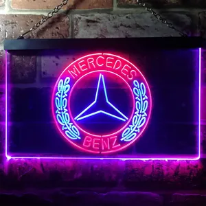 Mercedes Benz Old Logo Neon-Like LED Sign