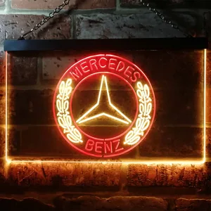 Mercedes Benz Old Logo Neon-Like LED Sign