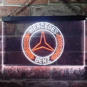 Mercedes Benz Old Logo Neon-Like LED Sign