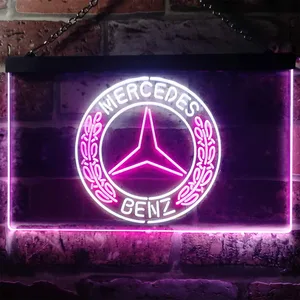 Mercedes Benz Old Logo Neon-Like LED Sign