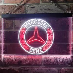Mercedes Benz Old Logo Neon-Like LED Sign