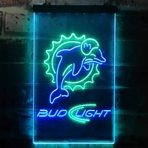 Miami Dolphins Bud Light Neon-Like LED Sign