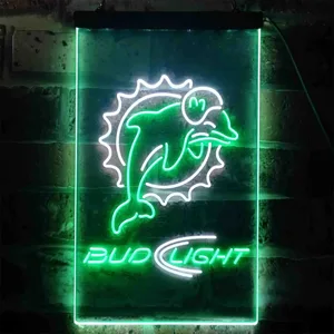 Miami Dolphins Bud Light Neon-Like LED Sign