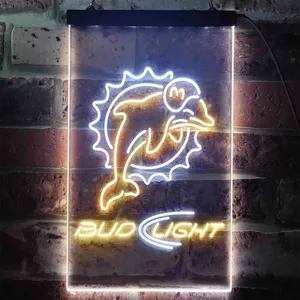 Miami Dolphins Bud Light Neon-Like LED Sign