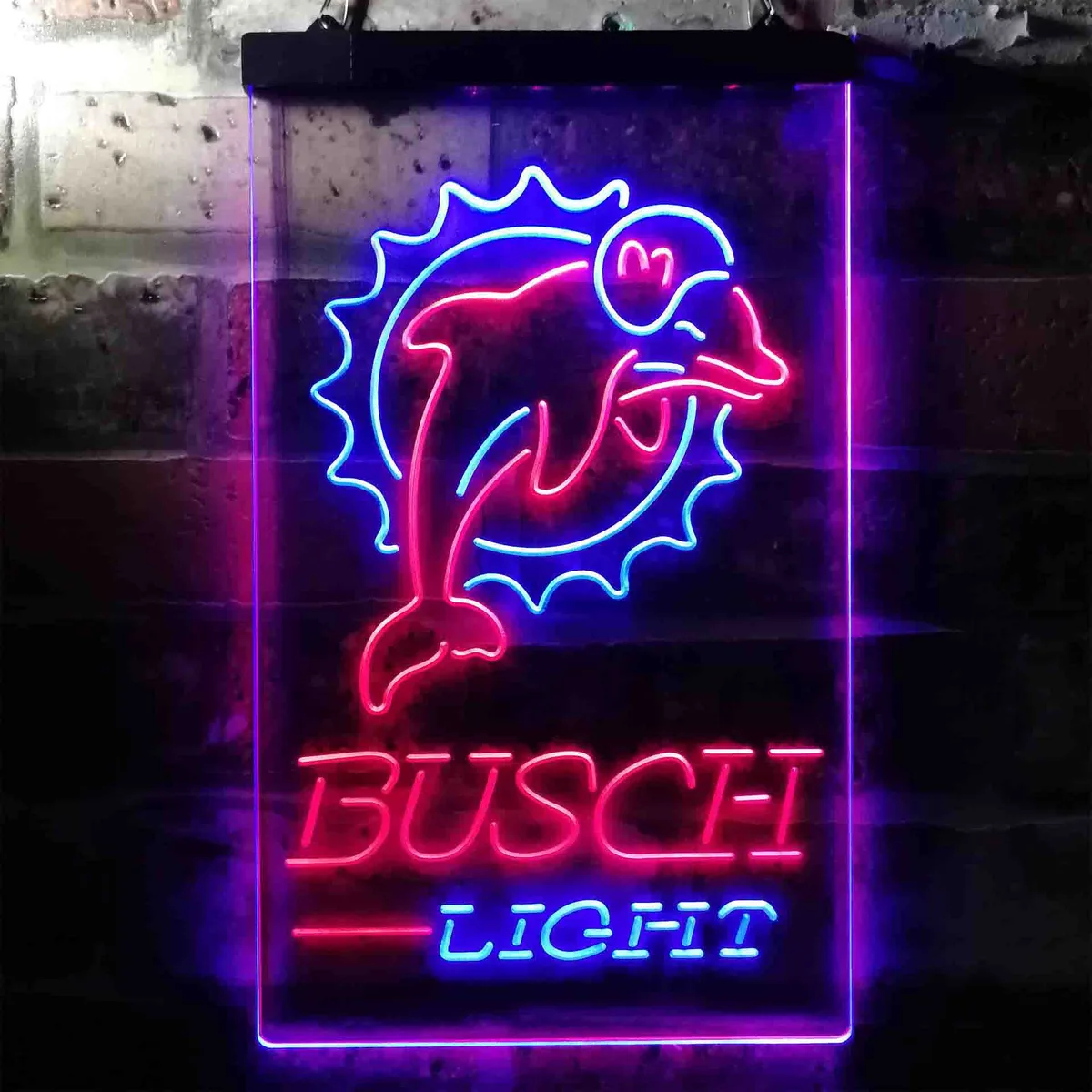 Miami Dolphins Busch Light Neon-Like LED Sign