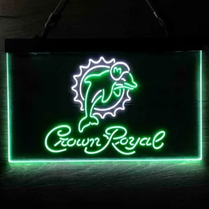 Miami Dolphins Crown Royal Neon-Like LED Sign