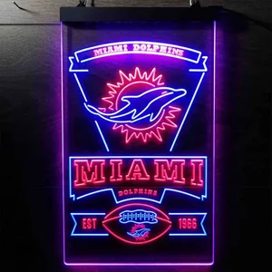 Miami Dolphins EST 1966 Neon-Like LED Sign