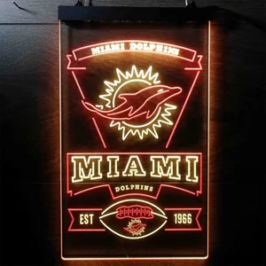 Miami Dolphins EST 1966 Neon-Like LED Sign