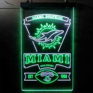 Miami Dolphins EST 1966 Neon-Like LED Sign