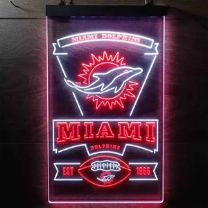 Miami Dolphins EST 1966 Neon-Like LED Sign